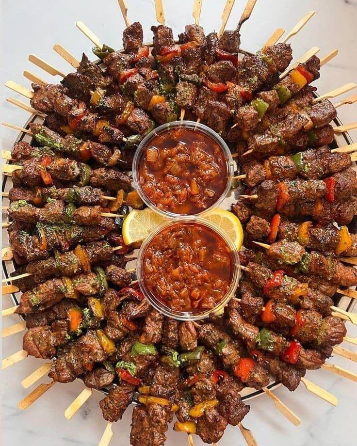 Home beef skewers ( platter )